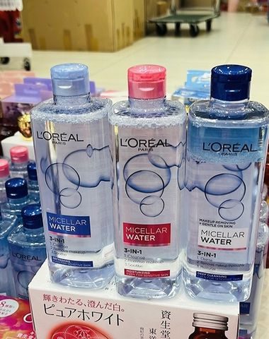 Nước tẩy trang L'Oreal Paris Micellar Water 400ml - Làm sạch sâu, loại bỏ bụi bẩn & trang điểm, phù hợp cho mọi loại da