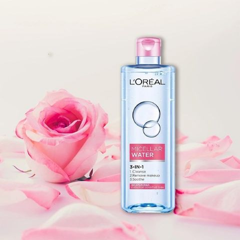 Nước tẩy trang L'Oreal Paris Micellar Water 3-in-1 400ml - Làm sạch sâu, dưỡng ẩm cho mọi loại da, không cồn, không paraben