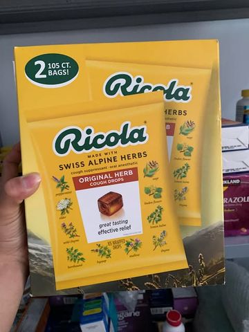Kẹo thảo mộc Ricola Original Swiss - Hỗ trợ thông cổ, làm dịu họng, tự nhiên, dễ chịu cho sức khỏe đường hô hấp