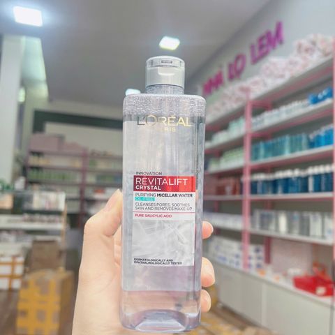 Nước Tẩy Trang L'Oreal Paris Micellar Water 400ml - Làm Sạch Sâu Da Dầu Mụn, Loại Bỏ Trang Điểm & Duy Trì Độ Ẩm 3-in-1