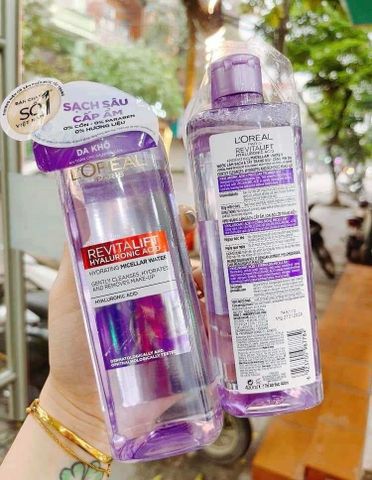 Nước Tẩy Trang L'Oreal Paris Micellar Water 400ml - Làm Sạch Sâu, Giúp Đem Lại Làn Da Tươi Sáng, Không Gây Kích Ứng, Dành Cho Mọi Loại Da