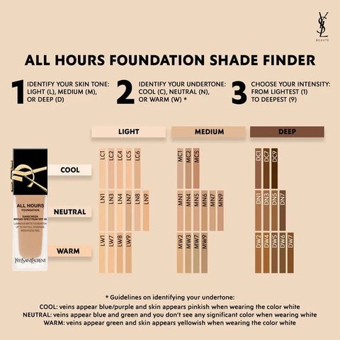 Kem Nền Yves Saint Laurent YSL All Hours Foundation Tone LC1 25ml - Che Phủ Hoàn Hảo, Kiểm Soát Dầu, Dành Cho Da Dầu Hỗn Hợp