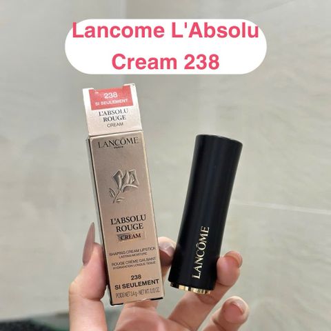 Son Lancôme L’Absolu Rouge Drama Cream 238 Si Seulement Màu Hồng Đào - Son Cao Cấp Chất Cream Mềm Mịn, Dễ Dùng Hằng Ngày