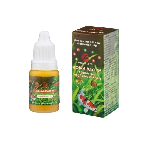 Men Tiêu Hóa KOIKA-BAC M (10ml) - Hỗ Trợ Sức Khỏe Đường Ruột Cho Cá Cảnh, Vitamin Cao Cấp, Phục Hồi Nhanh Chóng