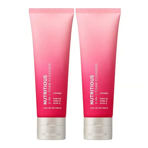 Set Sữa Rửa Mặt Estee Lauder Nutritious 2-in-1 Foam Cleanser 250ml - Dưỡng Ẩm, Làm Sáng Da, Chính Hãng Từ Estee Lauder