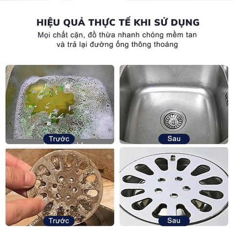 Bột Thông Cống Sinh Học 260gr - Giúp Khử Mùi và Làm Sạch Đường Ống Hiệu Quả, Duy Trì Vệ Sinh Không Gian Sống