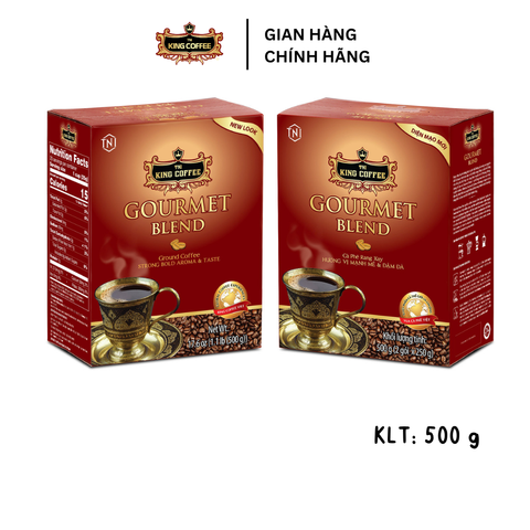 Cà Phê Rang Xay Gourmet Blend TNI KING COFFEE 500g - Hương Vị Mạnh Mẽ Từ 4 Loại Hạt Arabica, Robusta, Excelsa, Catimor