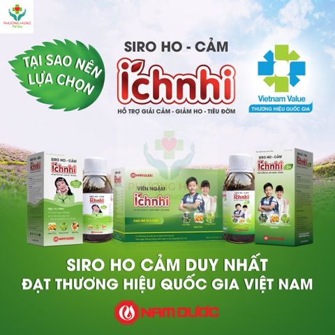 Siro Ho Cảm Ích Nhi 90ml - Hỗ Trợ Giải Cảm, Giảm Ho, Tiêu Đờm Cho Trẻ Em, Phụ Nữ Mang Thai, Cho Con Bú