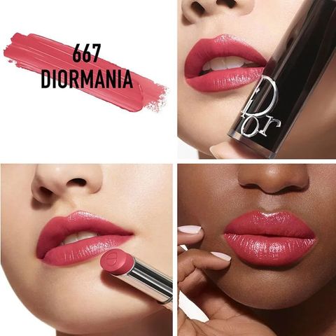 Son Dior Addict Lipstick Rouge Shine 667 Diormania - Son Môi Chính Hãng Màu Hồng Đất Sang Trọng, Dưỡng Ẩm Căng Mịn, Phù Hợp Mọi Lứa Tuổi