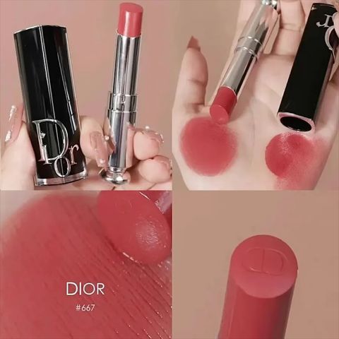 Son Dior Addict Lipstick Rouge Shine 667 Diormania - Son Môi Chính Hãng Màu Hồng Đất Sang Trọng, Dưỡng Ẩm Căng Mịn, Phù Hợp Mọi Lứa Tuổi
