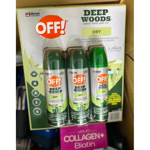 Xịt Chống Muỗi và Côn Trùng OFF! Deep Woods Dry 170g - Bảo Vệ Gia Đình Khỏi Bị Côn Trùng Cắn, Xuất Xứ Mỹ