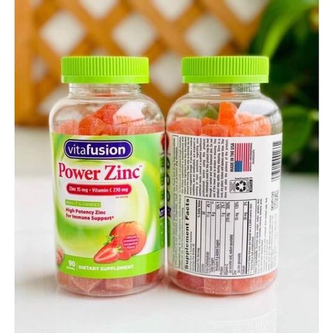 KẸO BỔ SUNG KẼM GUMMY VITAMIN VITAFUSION POWER ZINC 90 VIÊN CỦA MỸ 558028