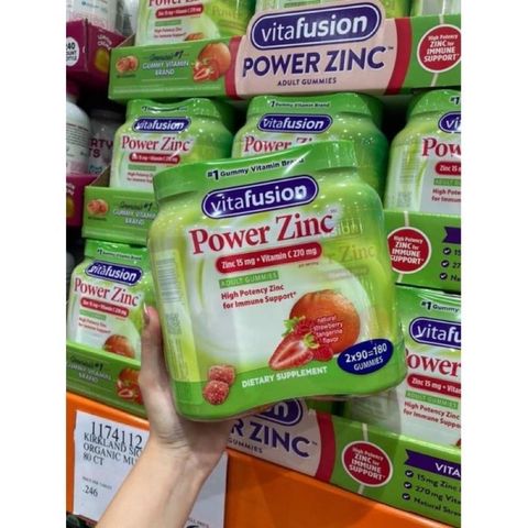 KẸO BỔ SUNG KẼM GUMMY VITAMIN VITAFUSION POWER ZINC 90 VIÊN CỦA MỸ 558028