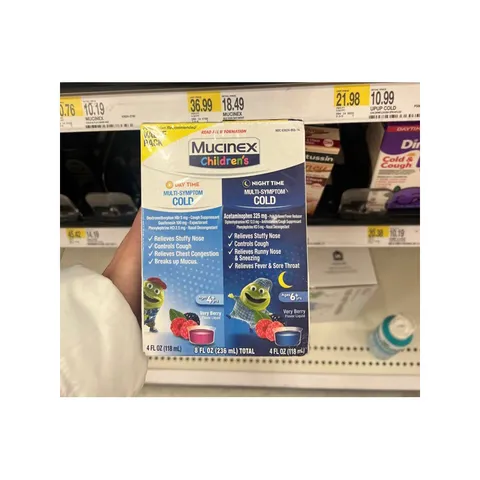 Set chai Siro ho cảm trẻ em Mucinex Children's Multi - Symptom Day & Night Cold Mỹ (Hàng Bay) 558030