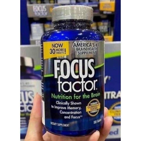 Viên Uống Bổ Não Focus Factor Nutrition for the Brain 180 Viên - Tăng Cường Trí Nhớ, Giảm Stress, Giúp Tập Trung Tốt Hơn