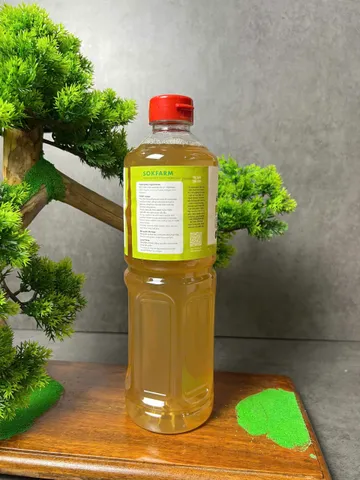 Giấm Mật Hoa Dừa Organic Sokfarm 1 Lít - Giấm Cái Tự Nhiên, Giàu Khoáng Chất, Non-GMO, Hương Dừa Thơm Ngon