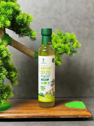 Giấm Mật Hoa Dừa Sokfarm 265ml - Giấm Tự Nhiên Hữu Cơ, Đặc Sản Khmer, Tiêu Chuẩn Xuất Khẩu Mỹ và Châu Âu
