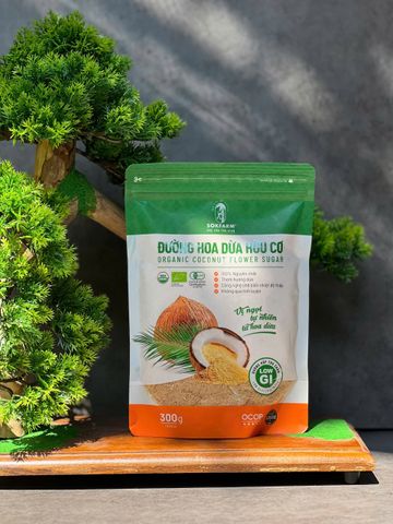 Đường mật hoa dừa hữu cơ Sokfarm 300g - Đường tự nhiên giàu dinh dưỡng, không tẩy trắng, tốt cho sức khỏe gia đình