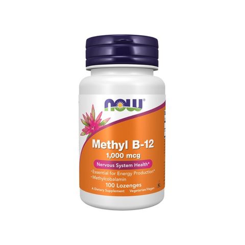 NOW Foods Methyl B-12 1000 mcg – Viên Ngậm Dưới Lưỡi Hỗ Trợ Thần Kinh & Tạo Máu