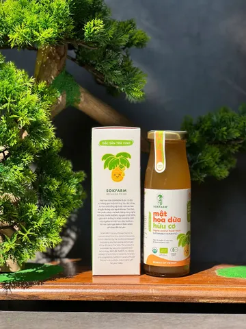 Mật Hoa Dừa Cô Đặc Organic Sokfarm 250g - Vị Ngọt Tự Nhiên, An Toàn Cho Bé Ăn Dặm, Lựa Chọn Khỏe Cho Gia Đình