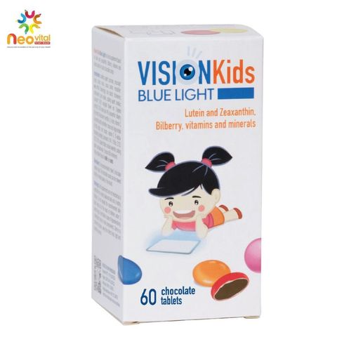 Viên Uống Sáng Mắt Vision Kids Blue Light 90 Viên - Bổ Sung Dinh Dưỡng Cho Trẻ, Ngăn Ngừa Tật Khúc Xạ Và Bảo Vệ Thị Lực