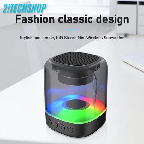 Loa Bluetooth Không Dây E-3052 - Âm Thanh Vòm 360 Độ, Đèn LED RGB Đổi Màu - Thời Gian Nghe Lâu, Dùng Trong Nhà và Ngoài Trời