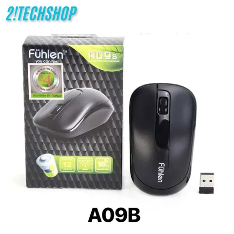 Chuột Không Dây Fuhlen A09B - Công Nghệ Nano 2.4GHz, Độ Phân Giải 1000DPI, Thiết Kế Ergonomic, Tiết Kiệm Pin Cho Laptop và PC