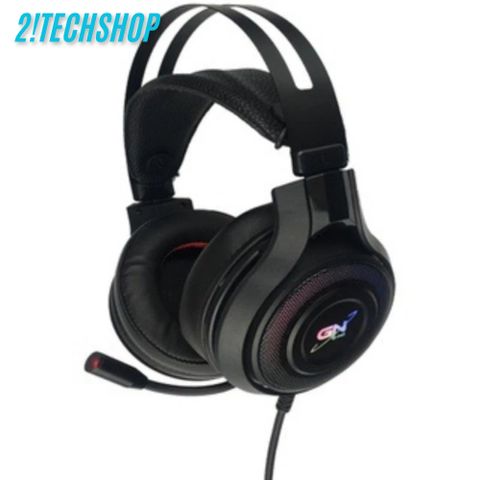 Tai Nghe GNet GH5 RGB Chụp Tai Đen, Âm Thanh 7.1 USB LED, Micro Lọc Âm, Dây 1.8m - Hàng Chính Hãng, Phù Hợp Game và Học Online