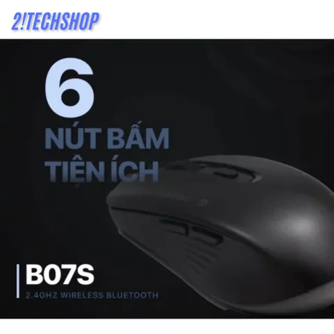 Chuột Không Dây Fuhlen B07S - Chuột Máy Tính Ergonomic 1600 DPI, Kết Nối 2.4GHz, Thích Hợp Cho Văn Phòng và Chơi Game