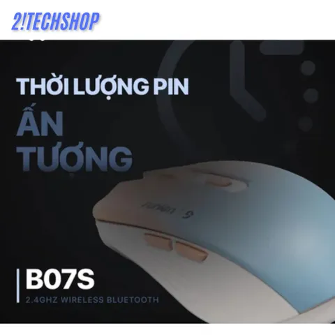 Chuột Không Dây Fuhlen B07S - Chuột Máy Tính Ergonomic 1600 DPI, Kết Nối 2.4GHz, Thích Hợp Cho Văn Phòng và Chơi Game