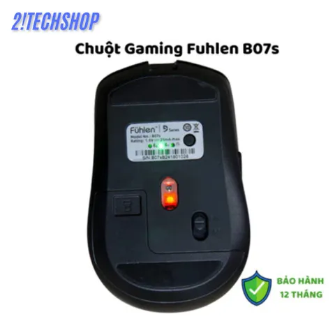 Chuột Không Dây Fuhlen B07S - Chuột Máy Tính Ergonomic 1600 DPI, Kết Nối 2.4GHz, Thích Hợp Cho Văn Phòng và Chơi Game