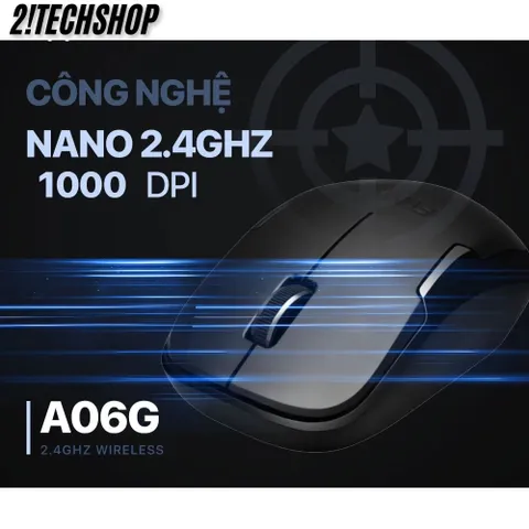 Chuột Không Dây Ergonomic Fuhlen A06G - Kết Nối USB 2.4GHz, Độ Phân Giải 1000DPI, Thiết Kế Tiện Lợi, Hỗ Trợ Đa Nền Tảng