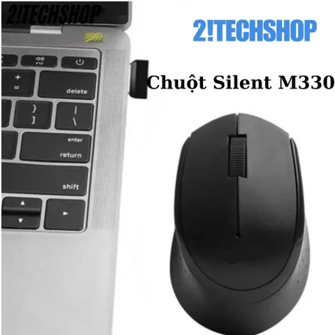 Chuột Không Dây Logitech M330 Silent Plus - Giảm Ồn 90%, Kết Nối USB 2.4GHz, Thiết Kế Công Thái Học Cho Laptop/PC, Pin Lên Đến 24 Tháng