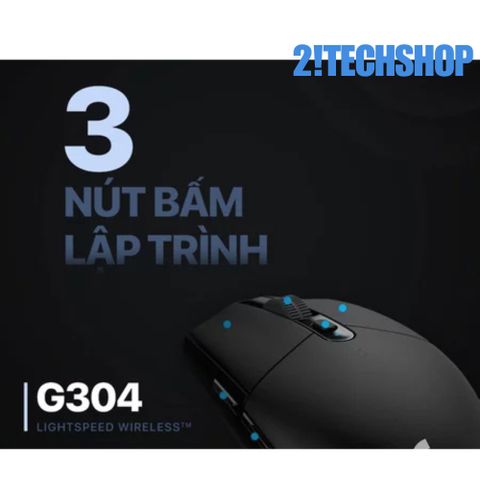 Chuột Không Dây Gaming Logitech G304 HERO 12,000 DPI - Thiết Kế Ergonomic, Kết Nối USB, Thời Gian Sử Dụng Lên Đến 250 Giờ