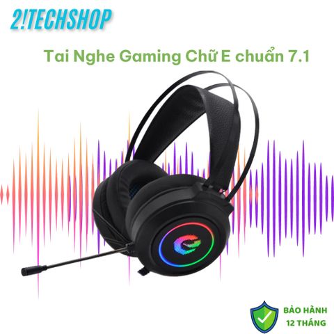 Tai Nghe Gaming Chụp Tai Âm Thanh 7.1 Có Mic USB - Bass Chắc Chắn Cho PC, Laptop, Đèn LED Đẹp Mắt