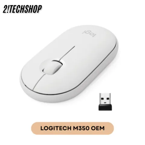 Chuột Không Dây Logitech Pebble M350 - Thiết Kế Thời Trang, Kết Nối Bluetooth/USB, Yên Tĩnh Cho Laptop và PC, BH 12 Tháng