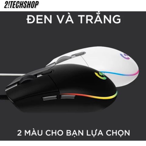 Chuột Gaming Logitech G102 Có Dây - RGB 8000DPI, Thiết Kế Công Thái Học, Đen/Trắng - Chuột Chơi Game Chính Hãng