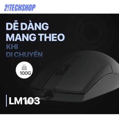 Chuột Gaming DAREU LM103 Ergonomic - Cảm Biến Quang Học 3200 DPI, LED RGB, Thiết Kế Công Thái Học Cho Game Thủ
