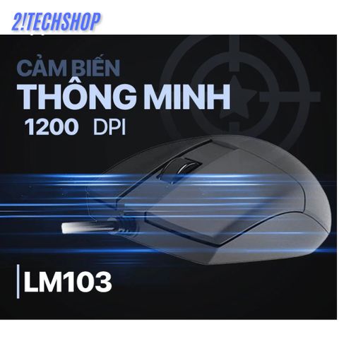 Chuột Gaming DAREU LM103 Ergonomic - Cảm Biến Quang Học 3200 DPI, LED RGB, Thiết Kế Công Thái Học Cho Game Thủ