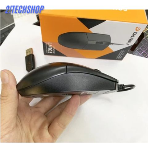Chuột Gaming DAREU LM103 Ergonomic - Cảm Biến Quang Học 3200 DPI, LED RGB, Thiết Kế Công Thái Học Cho Game Thủ