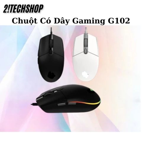 Chuột Gaming Có Dây Logitech G102 Đen - 8000 DPI, Đèn RGB Tùy Chỉnh, Thiết Kế Ergonomic, Kết Nối USB 2.4GHz, Chất Lượng OEM