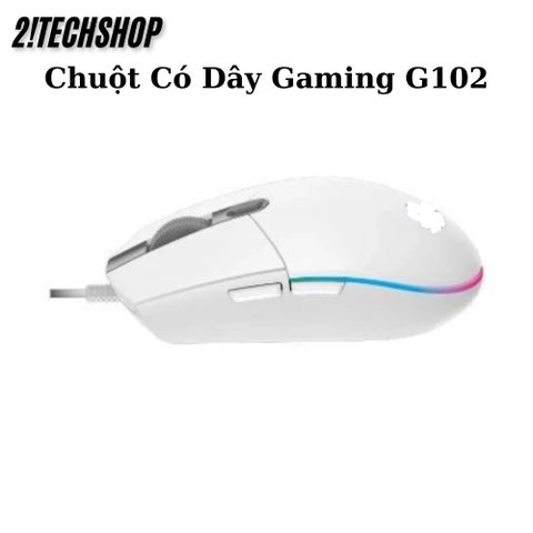 Chuột Gaming Có Dây Logitech G102 Đen - 8000 DPI, Đèn RGB Tùy Chỉnh, Thiết Kế Ergonomic, Kết Nối USB 2.4GHz, Chất Lượng OEM