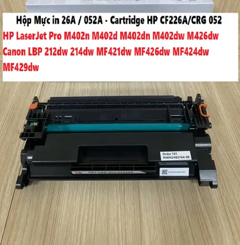 Hộp Mực In 26A / 052A - Cartridge HP CF226A/CRG 052 cho HP LaserJet Pro & Canon LBP - Chất lượng Cao, In Ấn Siêu Nét, Tiết Kiệm Chi Phí