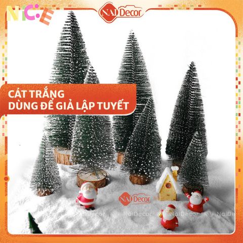 Tuyết Nhân Tạo Trang Trí DIY - Bột Tuyết Cho Dịp Giáng Sinh & Chụp Ảnh Tiểu Cảnh (100g/200g) - Cát Trắng Nai Decor