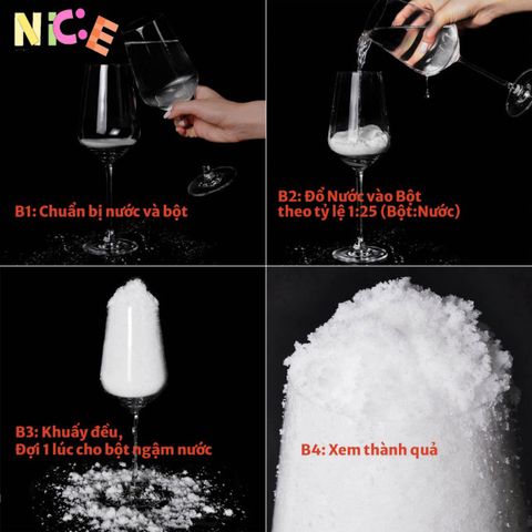 Tuyết Nhân Tạo Trang Trí DIY - Bột Tuyết Cho Dịp Giáng Sinh & Chụp Ảnh Tiểu Cảnh (100g/200g) - Cát Trắng Nai Decor