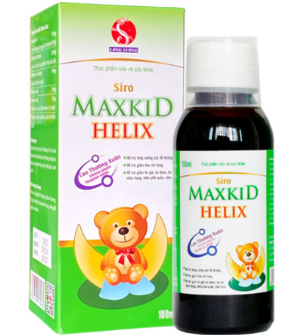 Siro Maxkid Helix - Vitamin Giảm Ho, Long Đờm, Giải Cảm, Tăng Cường Sức Đề Kháng Cho Trẻ - Hỗ Trợ Sức Khỏe Toàn Diện