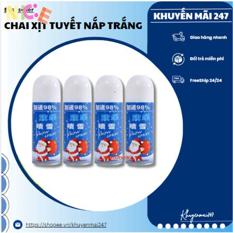 Bình Xịt Tuyết Trắng Trang Trí Giáng Sinh - Tạo Không Gian Lễ Hội Lung Linh Cho Bữa Tiệc Sinh Nhật & Giáng Sinh