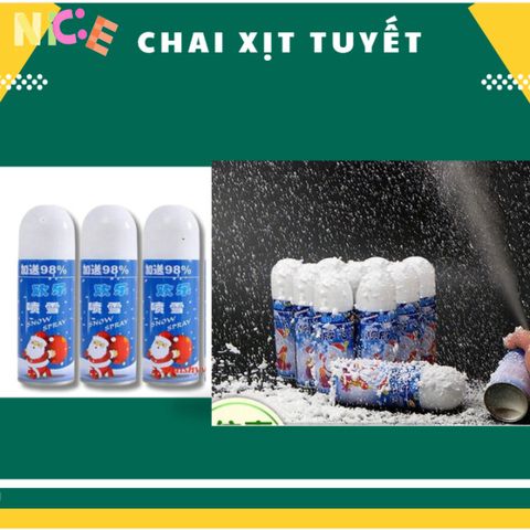 Bình Xịt Tuyết Trắng Trang Trí Giáng Sinh - Tạo Không Gian Lễ Hội Lung Linh Cho Bữa Tiệc Sinh Nhật & Giáng Sinh