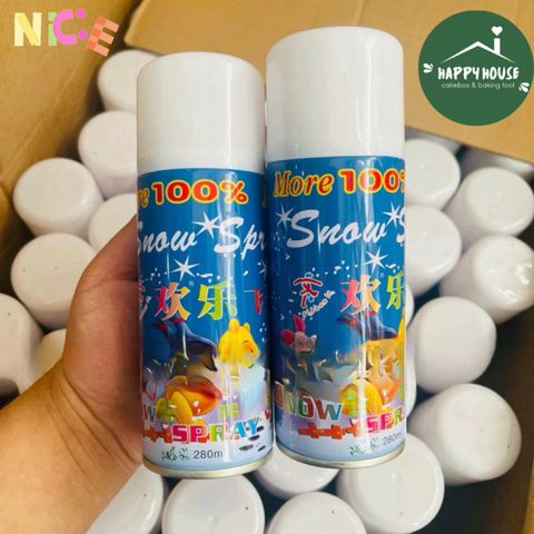 Chai Xịt Bọt Tuyết 280ml Trang Trí Tiệc Sinh Nhật - Phụ Kiện Hoàn Hảo Cho Mọi Dịp Lễ và Kỷ Niệm
