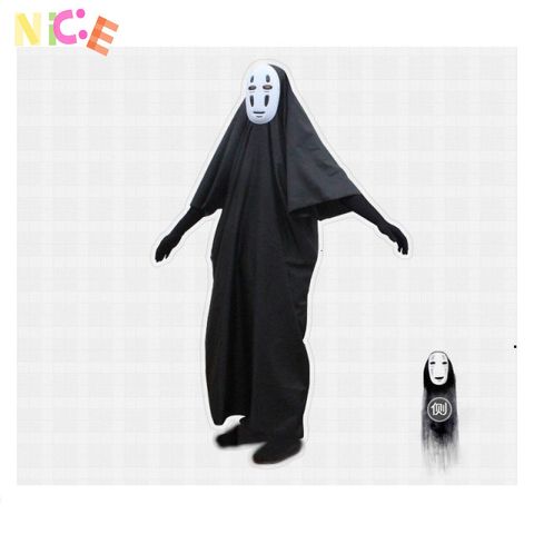 Bộ Hóa Trang Bí Ẩn - Áo Choàng Đen và Mặt Nạ Vô Diện LUC55 cho Bữa Tiệc Hóa Trang, Dành Cho Trẻ Em và Người Lớn